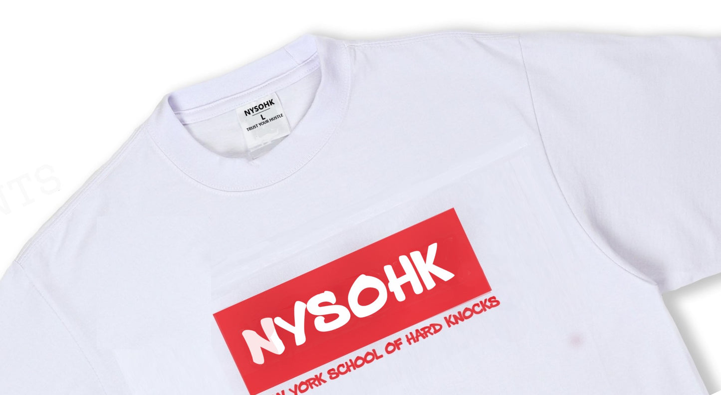Heavyweight Red NYSOHK White Tee