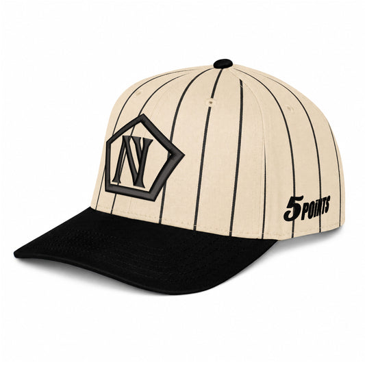 5 Points 5 Panel Snapback (Classic Pinstripe)