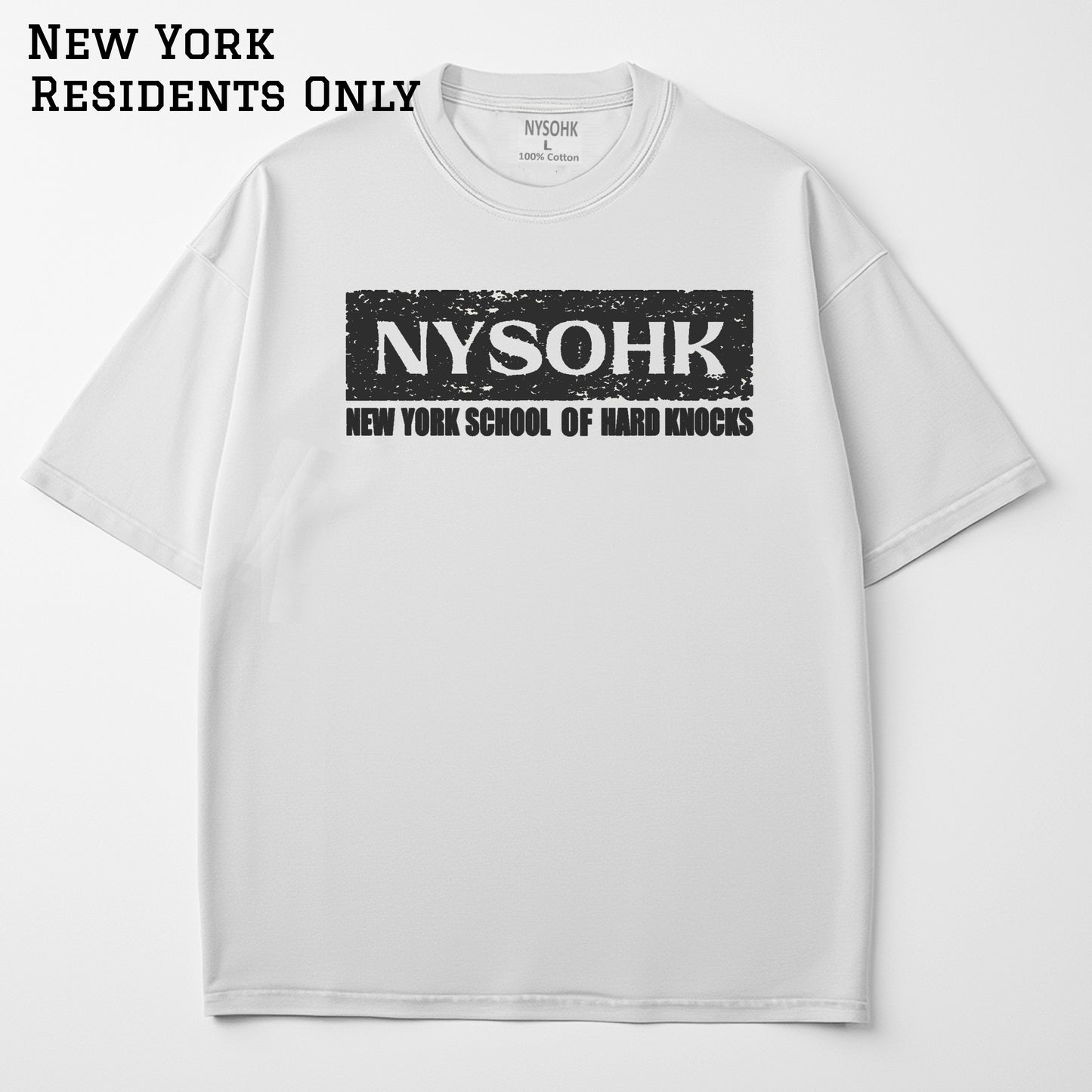 Black Distressed Cased NYSOHK Logo Tee