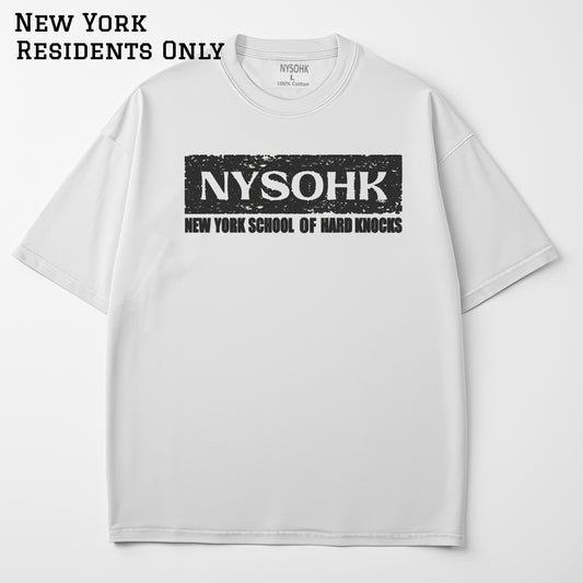 Black Distressed Cased NYSOHK Logo Tee