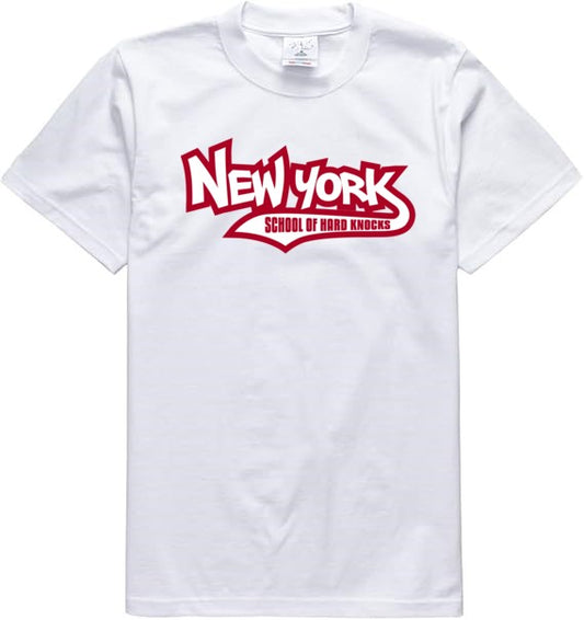 White/Black Heavyweight New York School of Hard Knocks Banner Tee