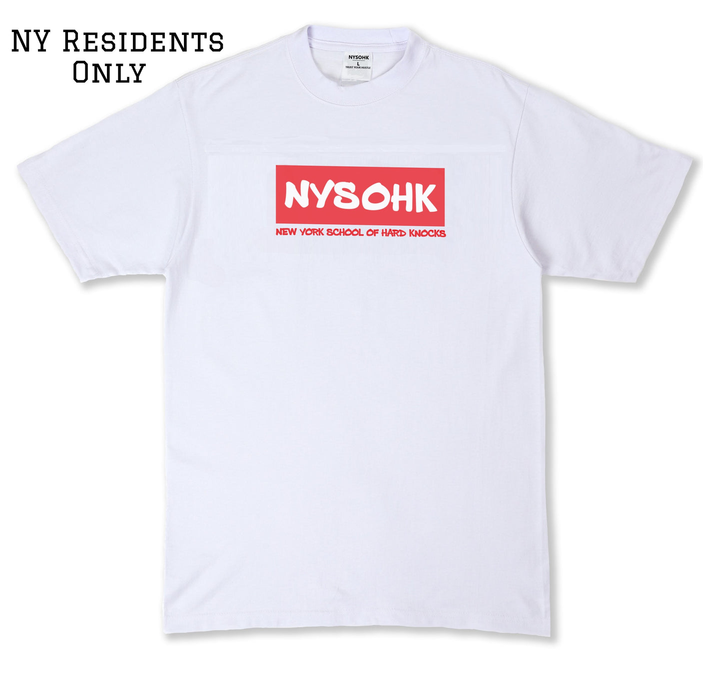 Heavyweight Red NYSOHK White Tee