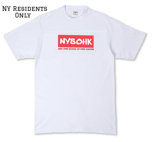 Heavyweight Red NYSOHK White Tee